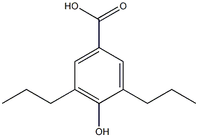 3,5-Dipropyl-4-hydroxybenzoic acid Structure