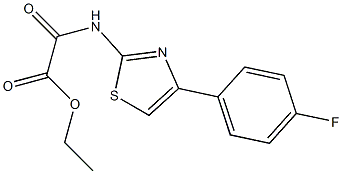2-[[4-(4-Fluorophenyl)thiazol-2-yl]amino]-2-oxoacetic acid ethyl ester 结构式