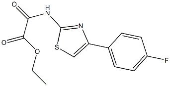 2-[[4-(4-Fluorophenyl)thiazol-2-yl]amino]-2-oxoacetic acid ethyl ester Struktur