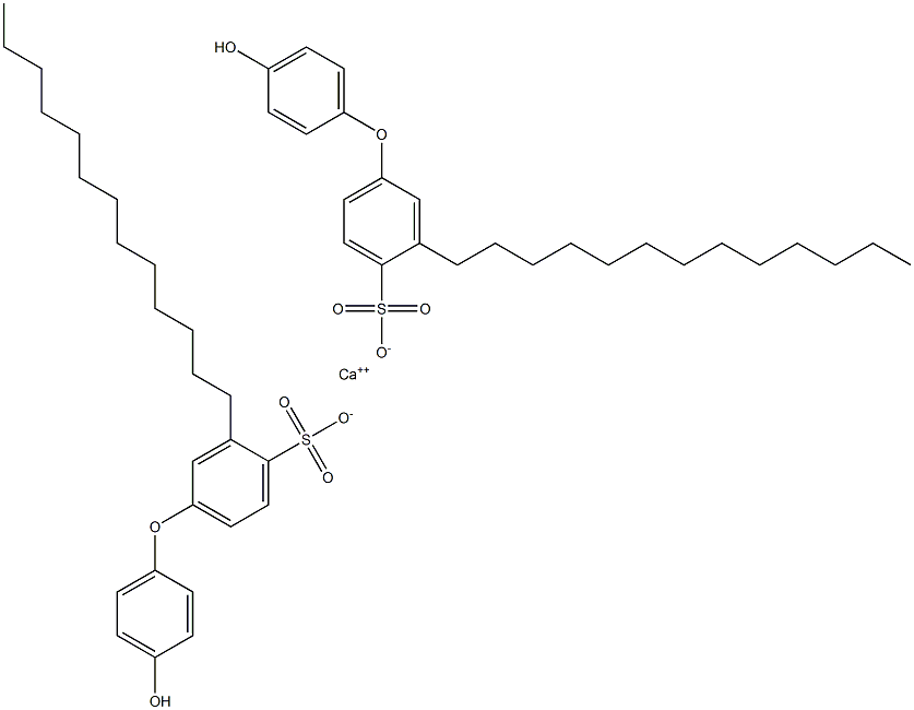 Bis(4'-hydroxy-3-tridecyl[oxybisbenzene]-4-sulfonic acid)calcium salt Structure
