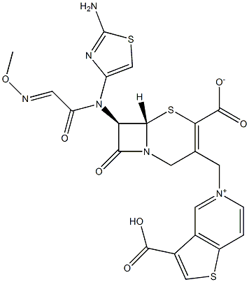 (7R)-7-[(2-Amino-4-thiazolyl)(methoxyimino)acetylamino]-3-[[(3-carboxythieno[3,2-c]pyridin-5-ium)-5-yl]methyl]cepham-3-ene-4-carboxylic acid
