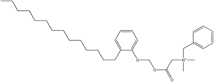 N,N-Dimethyl-N-benzyl-N-[[[(2-tetradecylphenyloxy)methyl]oxycarbonyl]methyl]aminium Structure