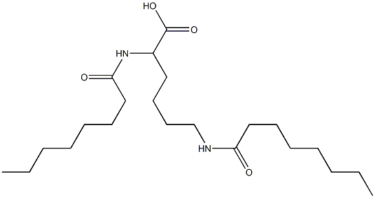 2,6-Bis(octanoylamino)hexanoic acid Structure