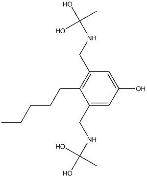 3,5-Bis[[(1,1-dihydroxyethyl)amino]methyl]-4-pentylphenol Structure