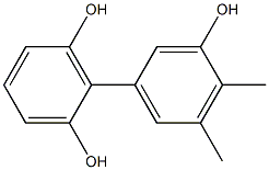 4',5'-Dimethyl-1,1'-biphenyl-2,3',6-triol,,结构式
