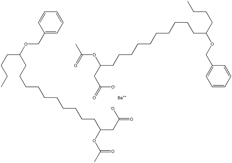 Bis(14-benzyloxy-3-acetyloxystearic acid)barium salt 结构式