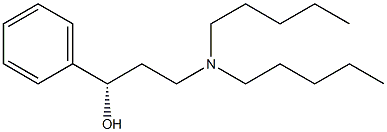(1S)-3-(ジペンチルアミノ)-1-フェニルプロパン-1-オール 化学構造式