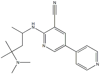 2-[[4-Methyl-4-(dimethylamino)pentan-2-yl]amino]-5-(4-pyridinyl)pyridine-3-carbonitrile Structure