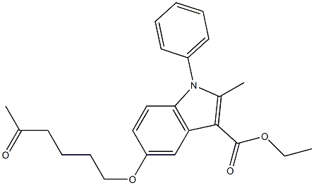 2-Methyl-1-phenyl-5-[(4-acetylbutyl)oxy]-1H-indole-3-carboxylic acid ethyl ester