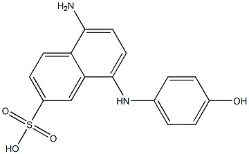 5-Amino-8-(p-hydroxyanilino)-2-naphthalenesulfonic acid,,结构式