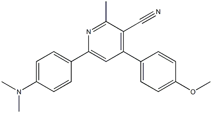 2-Methyl-4-(4-methoxyphenyl)-6-(4-dimethylaminophenyl)pyridine-3-carbonitrile Structure