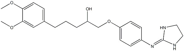 1-[4-[(Imidazolidin-2-ylidene)amino]phenoxy]-3-[2-(3,4-dimethoxyphenyl)ethyl]-2-propanol Structure