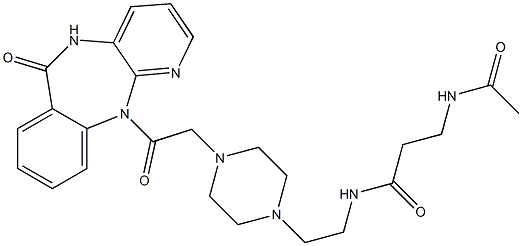 5,11-Dihydro-11-[[4-[2-[3-(acetylamino)propanoylamino]ethyl]-1-piperazinyl]acetyl]-6H-pyrido[2,3-b][1,4]benzodiazepin-6-one