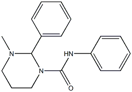 1-Methyl-2-phenyl-3-(phenylcarbamoyl)hexahydropyrimidine,,结构式