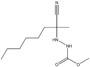 2-(1-Cyano-1-methylheptyl)hydrazine-1-carboxylic acid methyl ester Structure