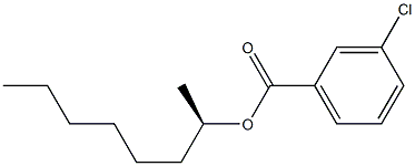 (-)-m-Chlorobenzoic acid (R)-1-methylheptyl ester,,结构式