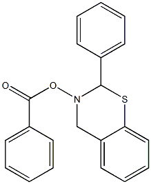 2-Phenyl-3,4-dihydro-2H-1,3-benzothiazin-3-ol benzoate,,结构式