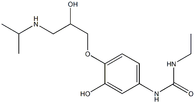 1-Ethyl-3-[3-hydroxy-4-[2-hydroxy-3-[isopropylamino]propoxy]phenyl]urea Structure