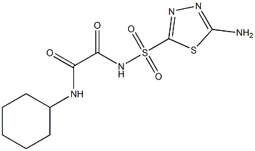 N-(2-Amino-1,3,4-thiadiazol-5-ylsulfonyl)-N'-cyclohexyloxamide Structure