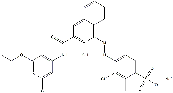 3-Chloro-2-methyl-4-[[3-[[(3-chloro-5-ethoxyphenyl)amino]carbonyl]-2-hydroxy-1-naphtyl]azo]benzenesulfonic acid sodium salt