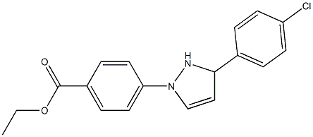 4-[3-(4-Chlorophenyl)-4-pyrazolin-1-yl]benzoic acid ethyl ester Structure