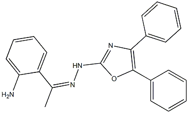 2'-Aminoacetophenone (4,5-diphenyloxazol-2-yl)hydrazone,,结构式