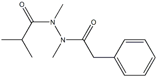 N,N'-ジメチル-N'-(2-メチルプロピオニル)-2-フェニル酢酸ヒドラジド 化学構造式