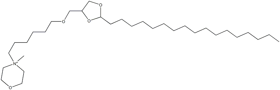 4-[6-(2-Heptadecyl-1,3-dioxolan-4-ylmethoxy)hexyl]-4-methylmorpholinium Structure