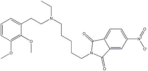 N-[5-[Ethyl[2-(2,3-dimethoxyphenyl)ethyl]amino]pentyl]-5-nitrophthalimide,,结构式