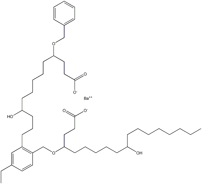 Bis(4-benzyloxy-10-hydroxystearic acid)barium salt,,结构式