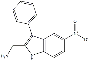 5-Nitro-3-phenyl-1H-indole-2-methanamine,,结构式