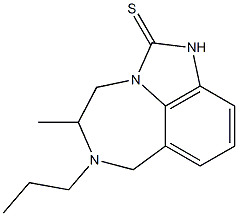 6-Propyl-4,5,6,7-tetrahydro-5-methylimidazo[4,5,1-jk][1,4]benzodiazepine-2(1H)-thione Structure