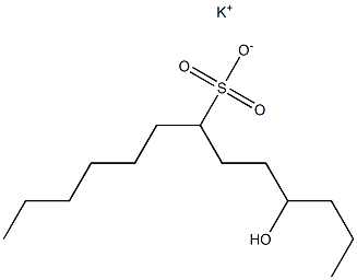 4-Hydroxytridecane-7-sulfonic acid potassium salt,,结构式