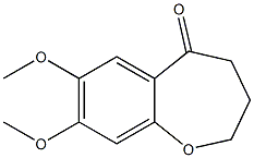 7,8-Dimethoxy-3,4-dihydro-1-benzoxepin-5(2H)-one,,结构式