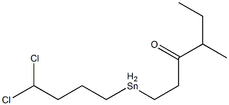 1-(Dichlorobutylstannyl)-4-methyl-3-hexanone,,结构式