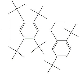 1-(Penta-tert-butylphenyl)-1-(2,5-di-tert-butylphenyl)propane Structure