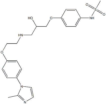  N-[4-[2-Hydroxy-3-[2-[4-(2-methyl-1H-imidazol-1-yl)phenoxy]ethylamino]propyloxy]phenyl]methanesulfonamide