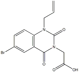 1-(2-Propenyl)-1,2,3,4-tetrahydro-6-bromo-2,4-dioxoquinazoline-3-acetic acid,,结构式