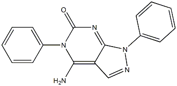 4-Amino-1,5-diphenyl-1H-pyrazolo[3,4-d]pyrimidin-6(5H)-one Structure