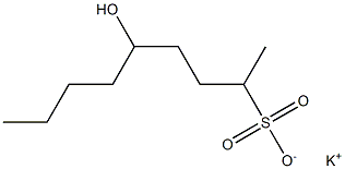 5-Hydroxynonane-2-sulfonic acid potassium salt,,结构式