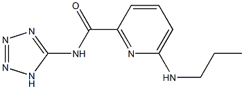 6-プロピルアミノ-N-(1H-テトラゾール-5-イル)ピリジン-2-カルボアミド 化学構造式
