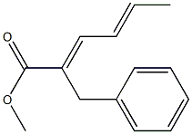 2-ベンジル-2,4-ヘキサジエン酸メチル 化学構造式