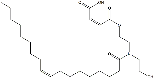 (Z)-2-Butenedioic acid hydrogen 1-[2-[(2-hydroxyethyl)[(Z)-1-oxo-9-octadecenyl]amino]ethyl] ester 结构式