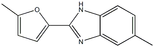 5-Methyl-2-(5-methylfuran-2-yl)-1H-benzimidazole,,结构式