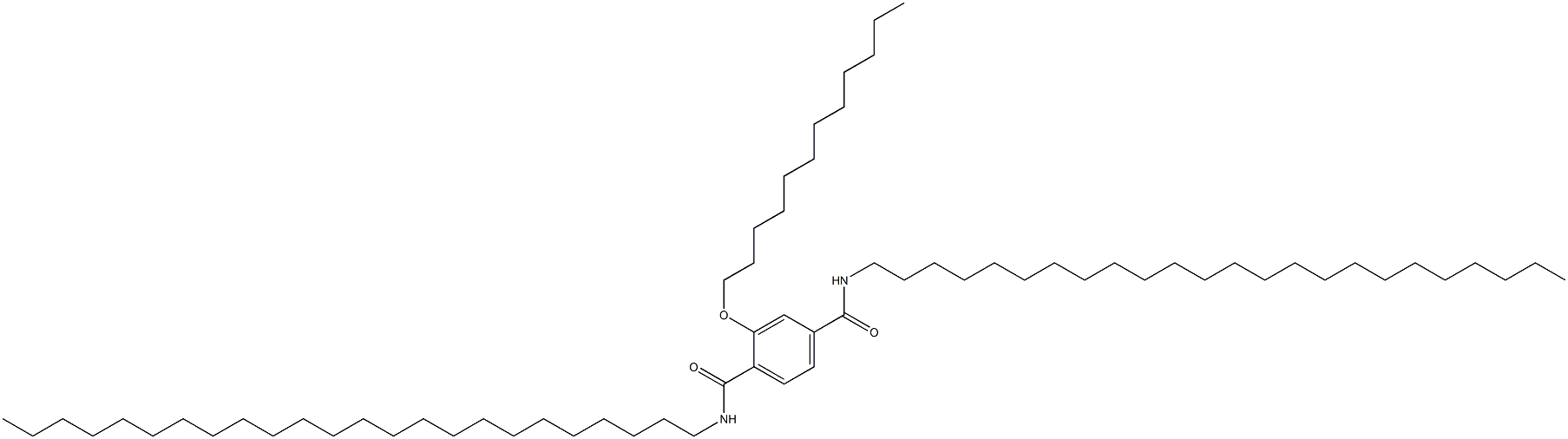 2-(ドデシルオキシ)-N,N'-ジテトラコシルテレフタルアミド 化学構造式