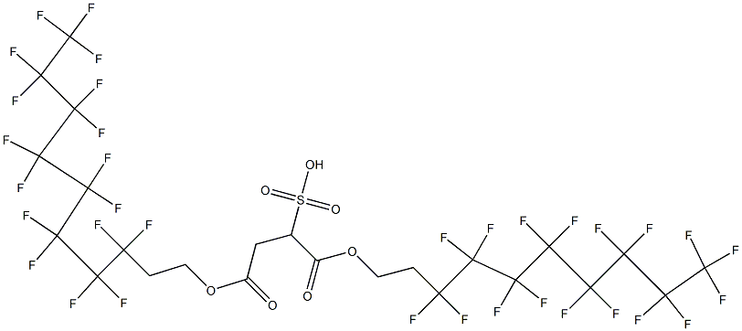 2-Sulfosuccinic acid 1,4-bis(3,3,4,4,5,5,6,6,7,7,8,8,9,9,10,10,10-heptadecafluorodecyl) ester Struktur