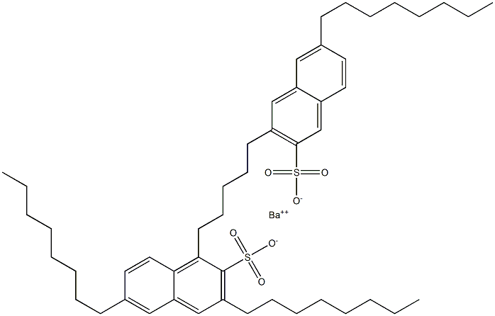 Bis(3,6-dioctyl-2-naphthalenesulfonic acid)barium salt Structure