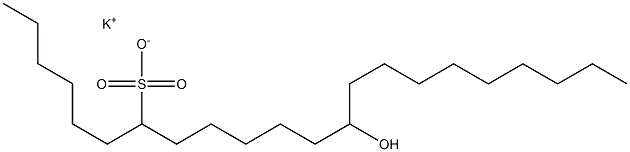 13-ヒドロキシドコサン-7-スルホン酸カリウム 化学構造式