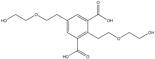 2,5-Bis(5-hydroxy-3-oxapentan-1-yl)isophthalic acid Struktur