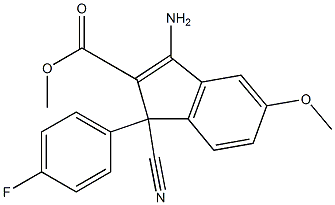3-Amino-1-cyano-5-methoxy-1-(4-fluorophenyl)-1H-indene-2-carboxylic acid methyl ester|